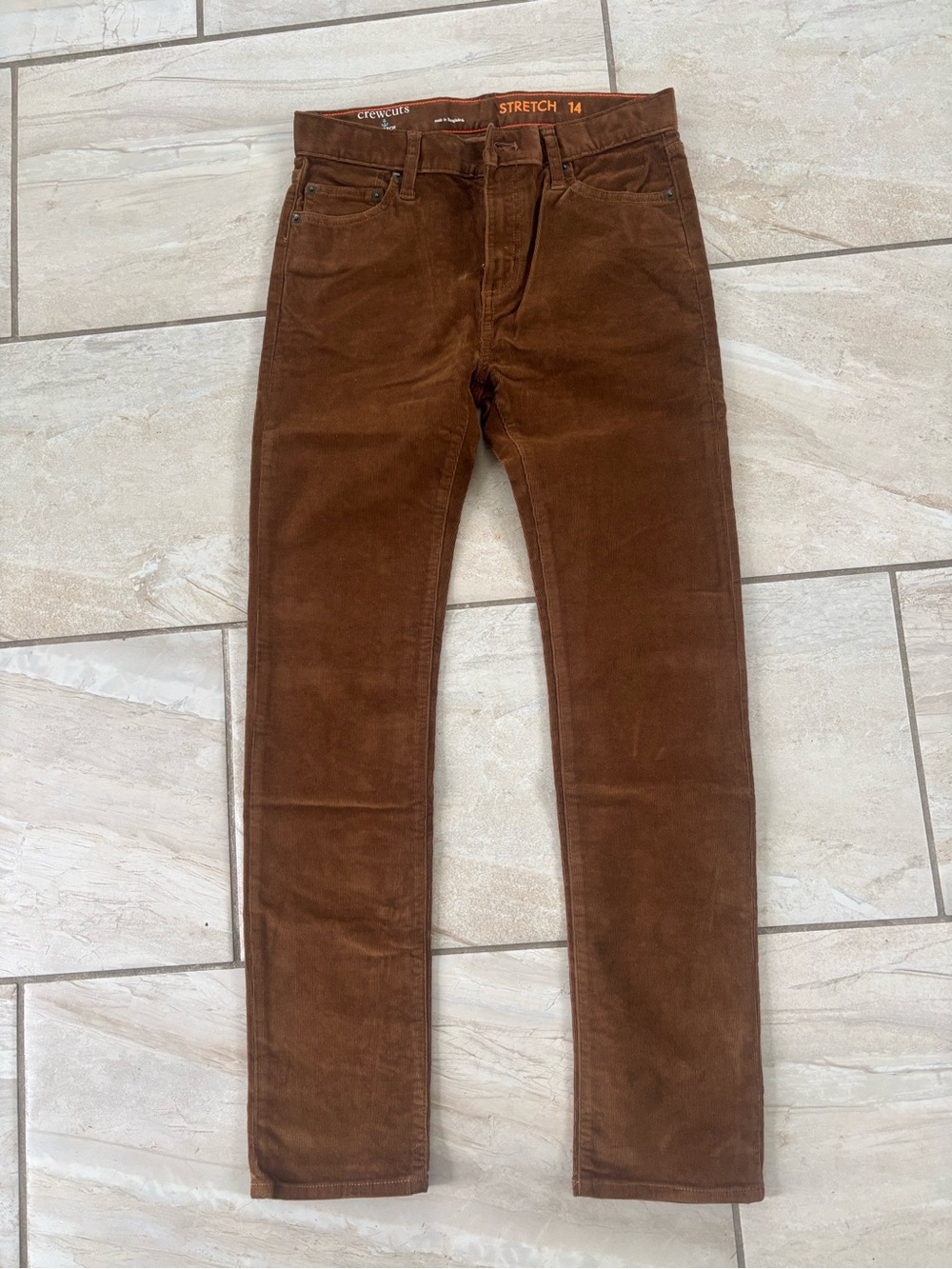 Crewcuts Boy’s Brown Corduroy Stretch Pants Size 14. NEVER WORN